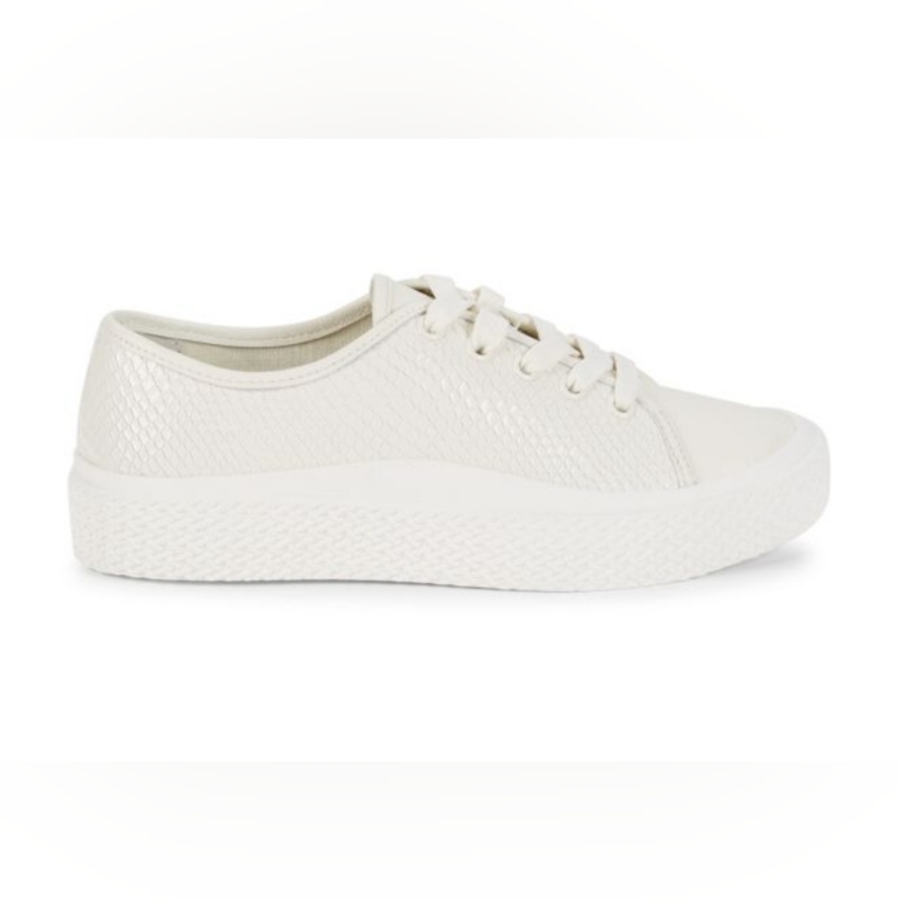 Dolce Vita Valor White Embossed Leather Sneaker Size 9